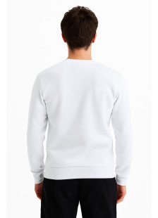 White Cotton4all men's sweatshirt with subtle print