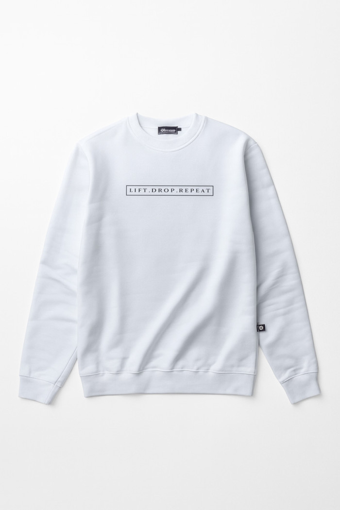 White Cotton4all men's sweatshirt with subtle print