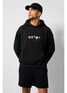 Black Cotton4all men's hooded sweatshirt with print