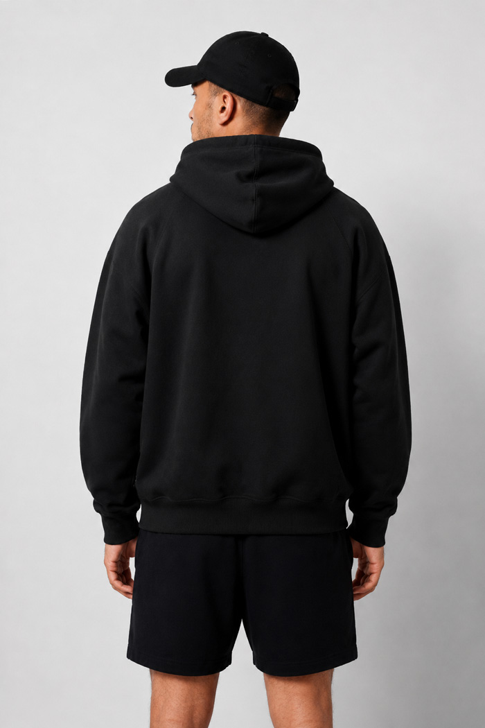 Black Cotton4all men's hooded sweatshirt with print