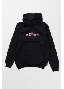 Black Cotton4all men's hooded sweatshirt with print