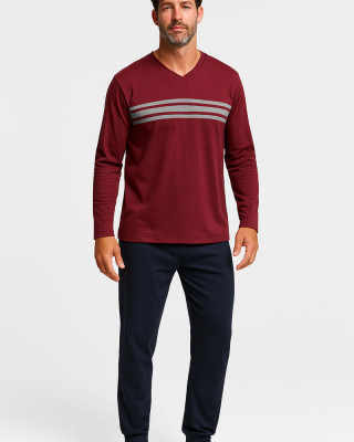 CHERRY Men's Classic Pyjama Set CH-26100 – Burgundy