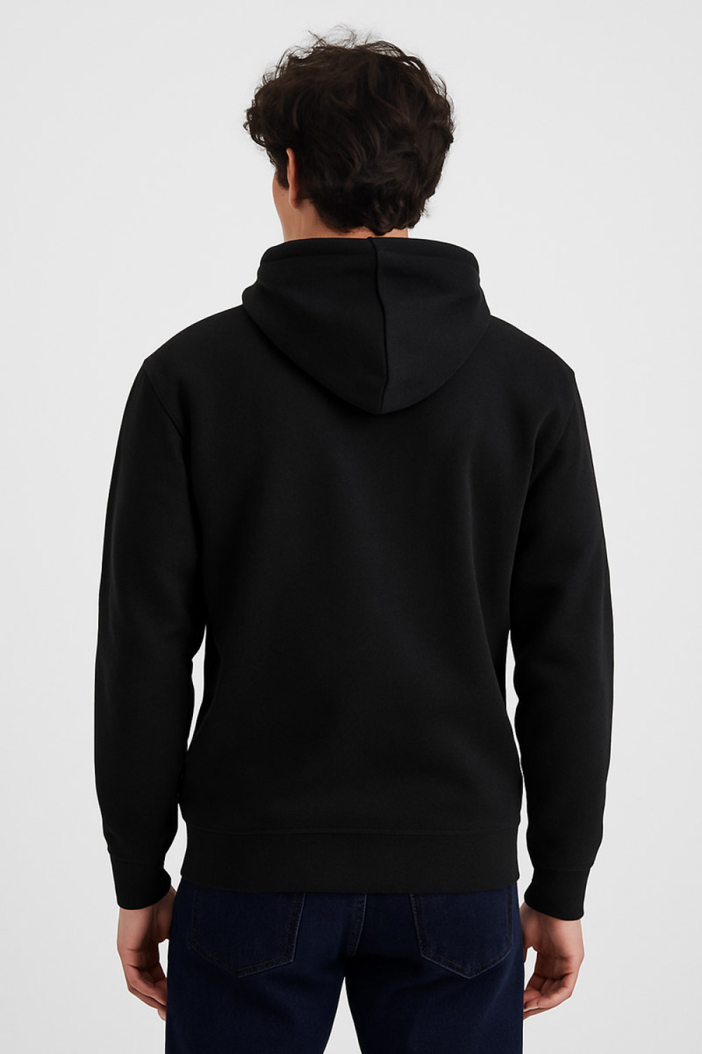 Black Cotton4all men's hooded sweatshirt