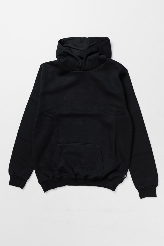 Black Cotton4all men's hooded sweatshirt