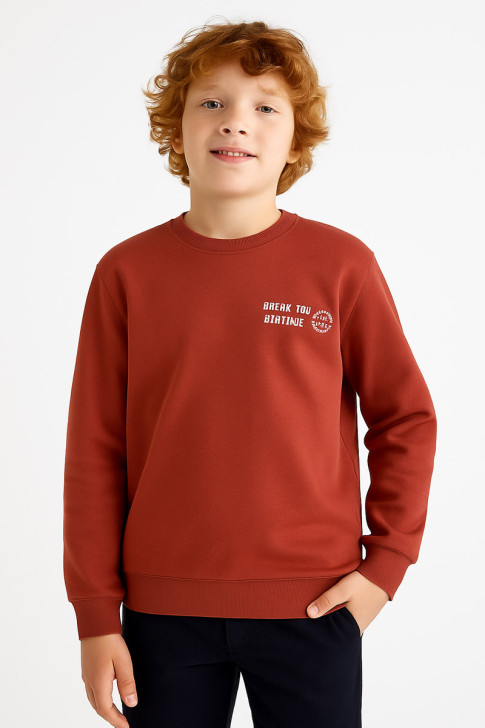 TRAX Teen Crew-Neck Sweatshirt 44862 – Orange