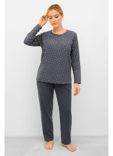 CHERRY Damen-Winter-Schlafanzug mit Muster