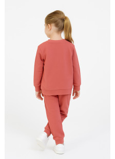 TRAX girls' salmon pink winter tracksuit set 48721-2-2