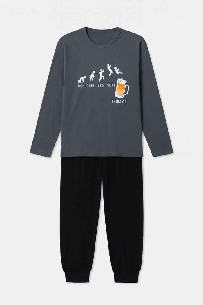 CHERRY men's Beers cartoon pyjamas 26105