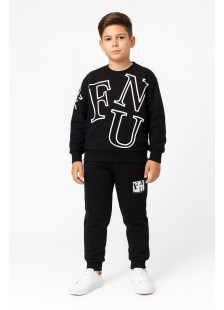 TRAX boys' black winter tracksuit set 48839-2