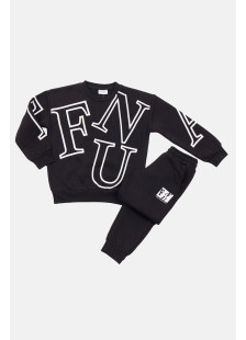 TRAX boys' black winter tracksuit set 48839-2
