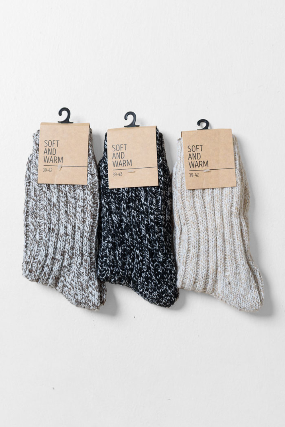LA DIVA Soft and Warm Stricksocken 319509-2 3er-Pack Combo 2