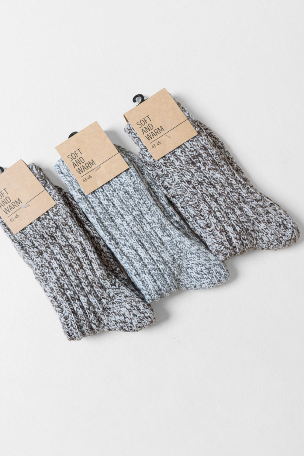 LA DIVA Soft and Warm Stricksocken 319509-3-3 3er-Pack Combo 3
