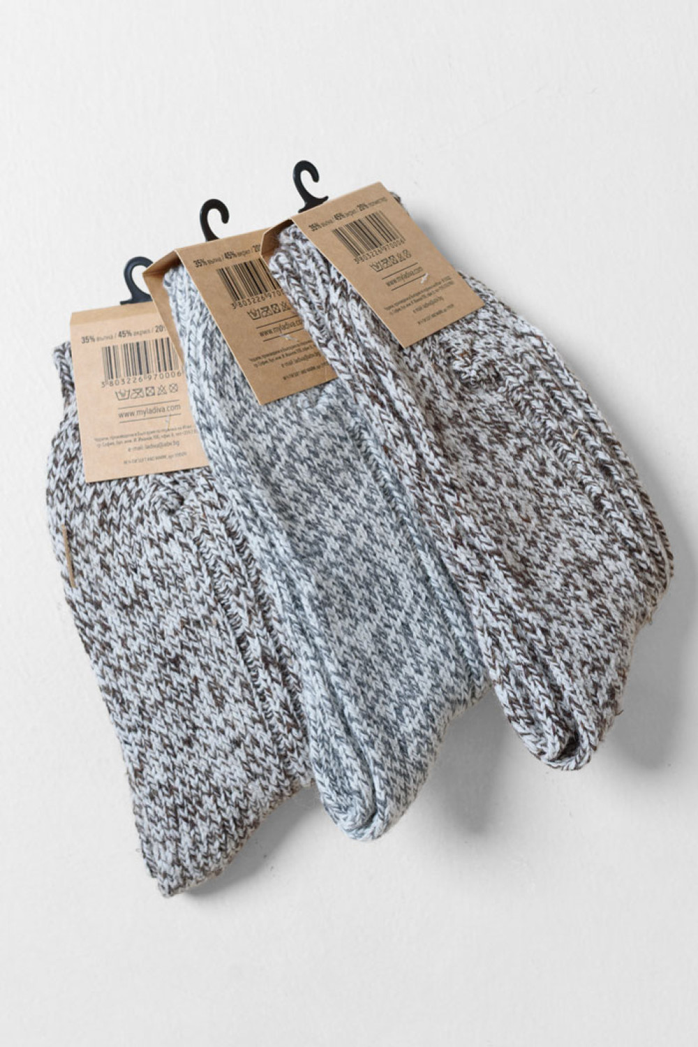 LA DIVA Soft and Warm Stricksocken 319509-3-3 3er-Pack Combo 3