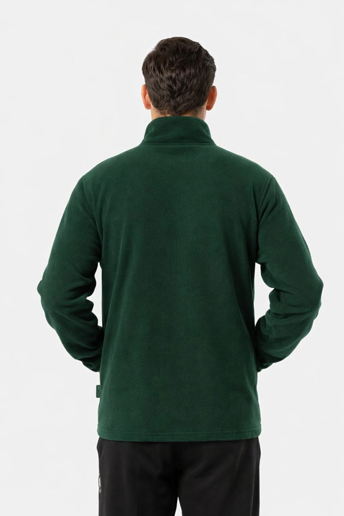 BODY MOVE men's dark green fleece jacket 575-DARKGREEN