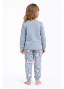 TRAX aqua winter pyjamas for girls with long-sleeved top and long trousers