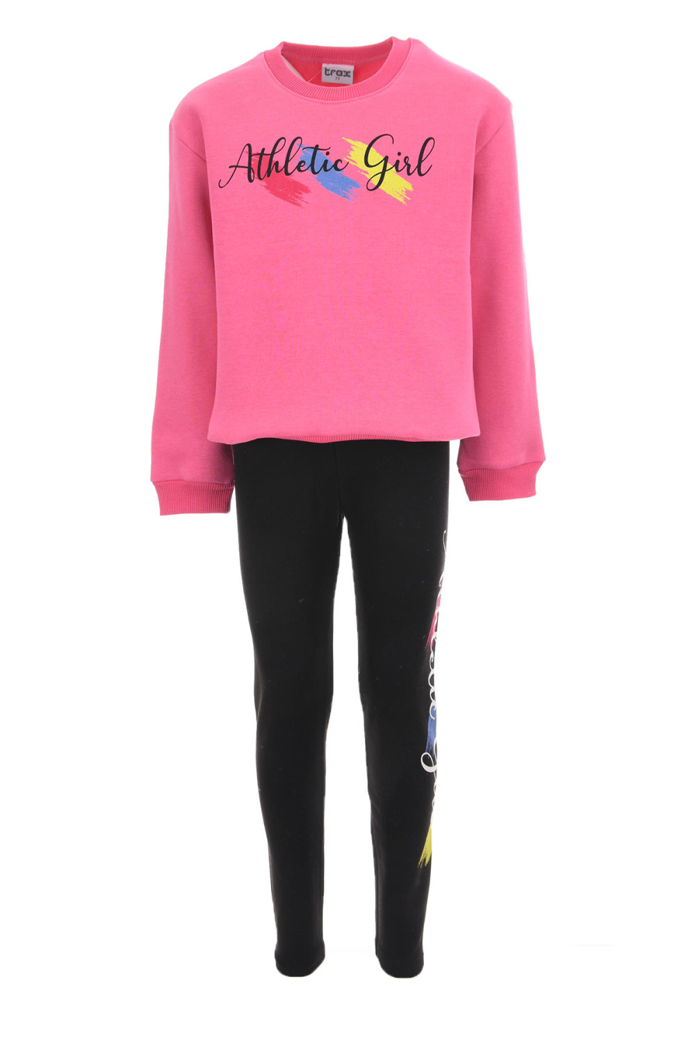 TRAX girls’ fuchsia winter tracksuit set with long-sleeved top and leggings