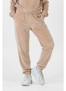 TRAX beige women’s velvet sweatpants