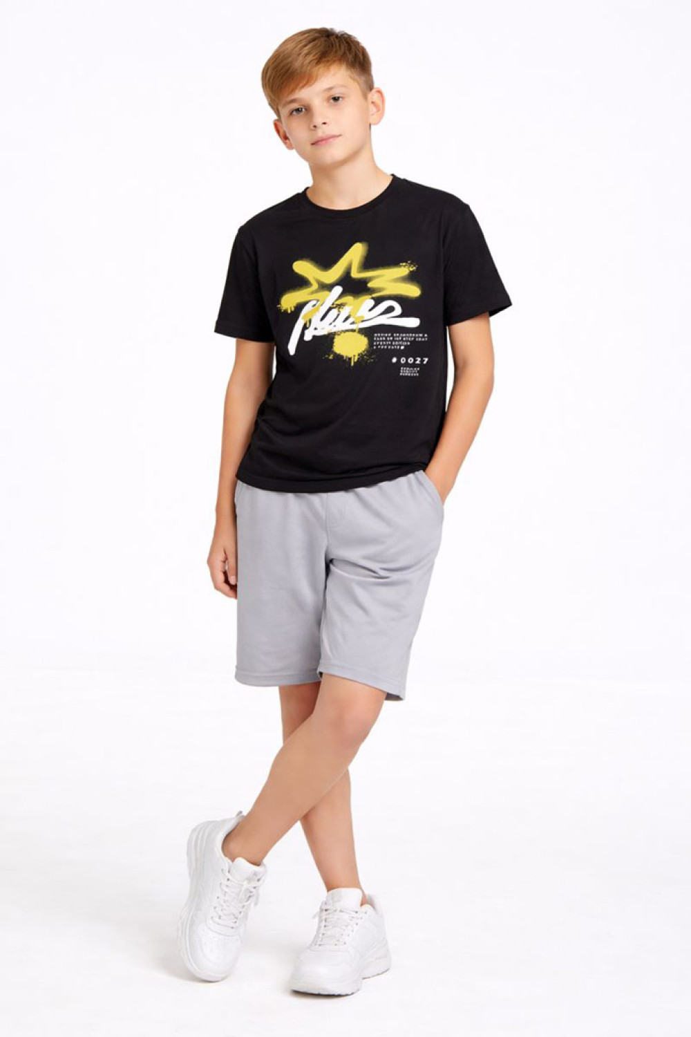 TRAX black boys' summer set with T-shirt and shorts 49317