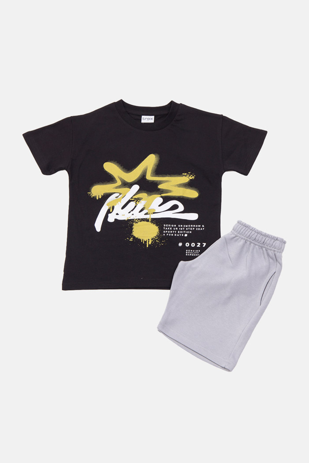 TRAX black boys' summer set with T-shirt and shorts 49317