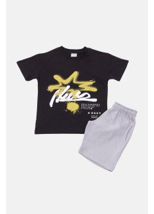 TRAX black boys' summer set with T-shirt and shorts 49317