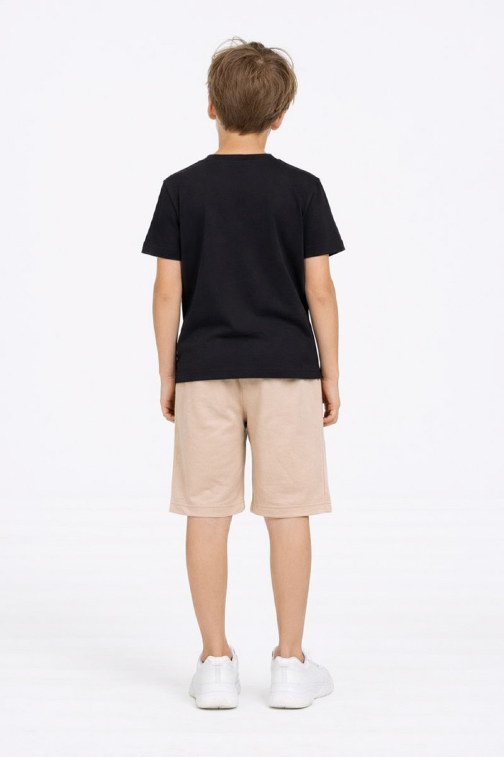 Black TRAX boys' summer set with short-sleeved T-shirt and Bermuda shorts