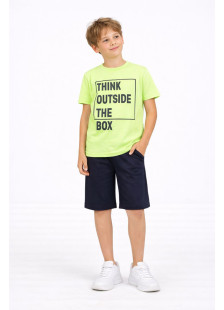Lime TRAX boys' summer set with short-sleeved T-shirt and Bermuda shorts
