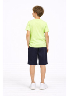Lime TRAX boys' summer set with short-sleeved T-shirt and Bermuda shorts