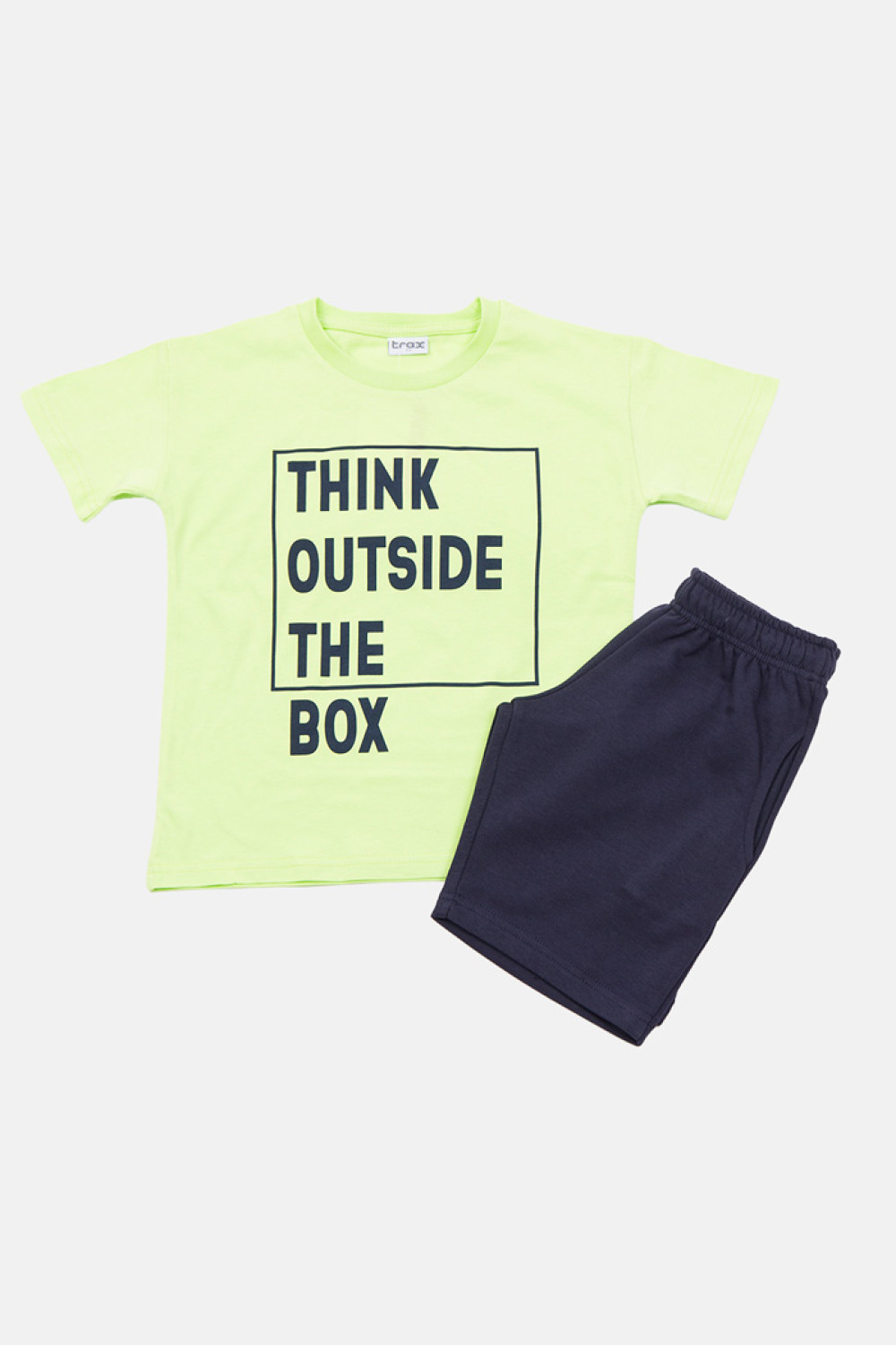 Lime TRAX boys' summer set with short-sleeved T-shirt and Bermuda shorts