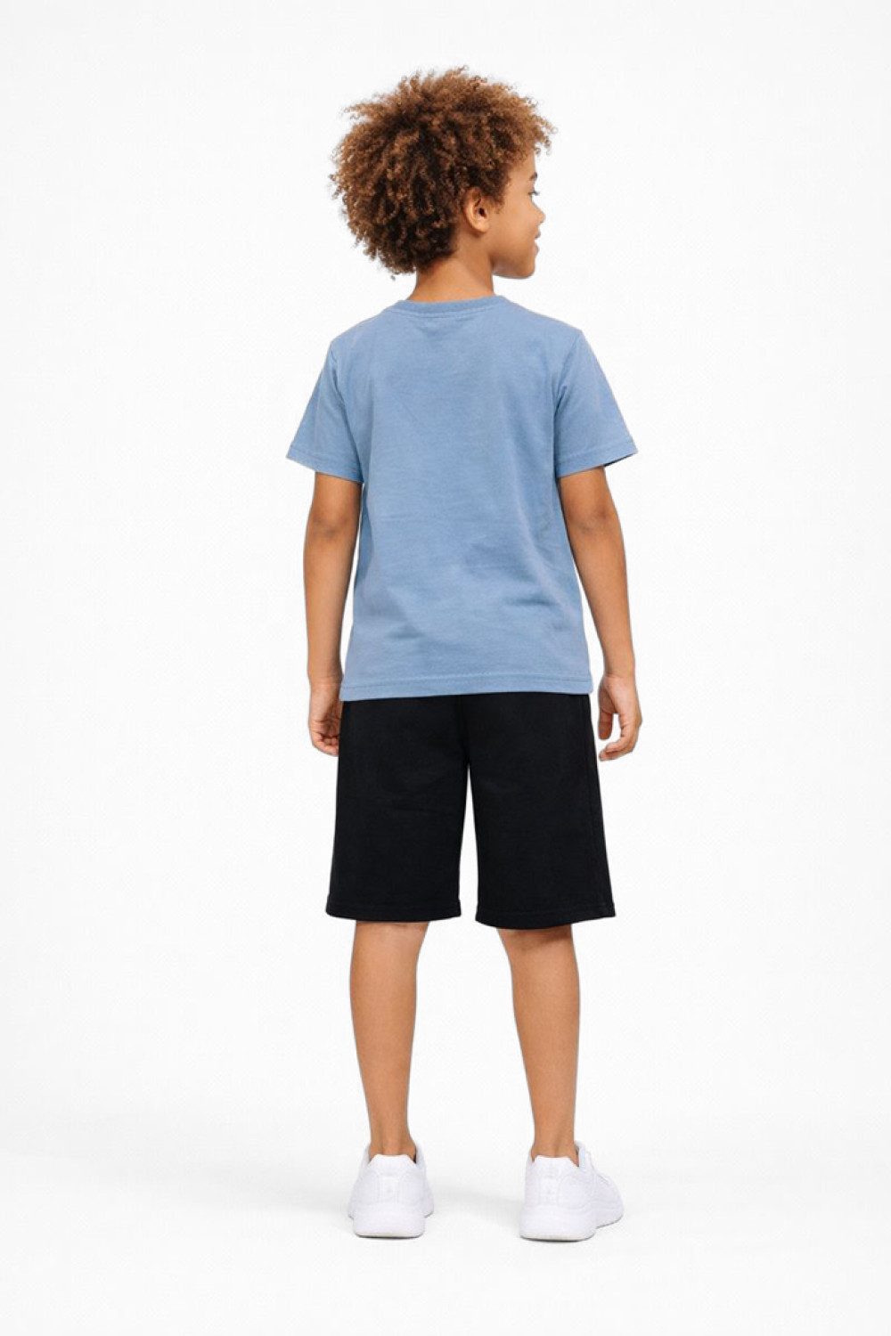 Royal blue TRAX boys' summer set with short-sleeved T-shirt and Bermuda shorts