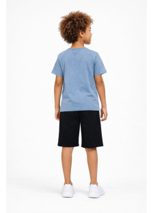 Royal blue TRAX boys' summer set with short-sleeved T-shirt and Bermuda shorts