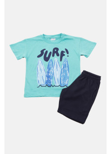 Mint TRAX boys' summer set with short-sleeved T-shirt and Bermuda shorts