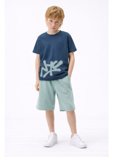 Navy TRAX boys' summer set with short-sleeved T-shirt and Bermuda shorts