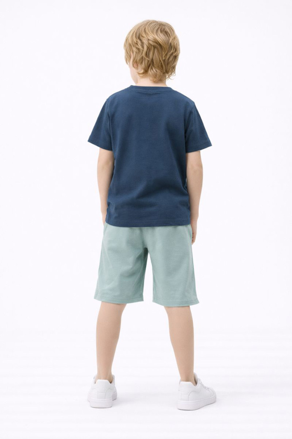 Navy TRAX boys' summer set with short-sleeved T-shirt and Bermuda shorts