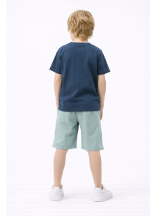 Navy TRAX boys' summer set with short-sleeved T-shirt and Bermuda shorts
