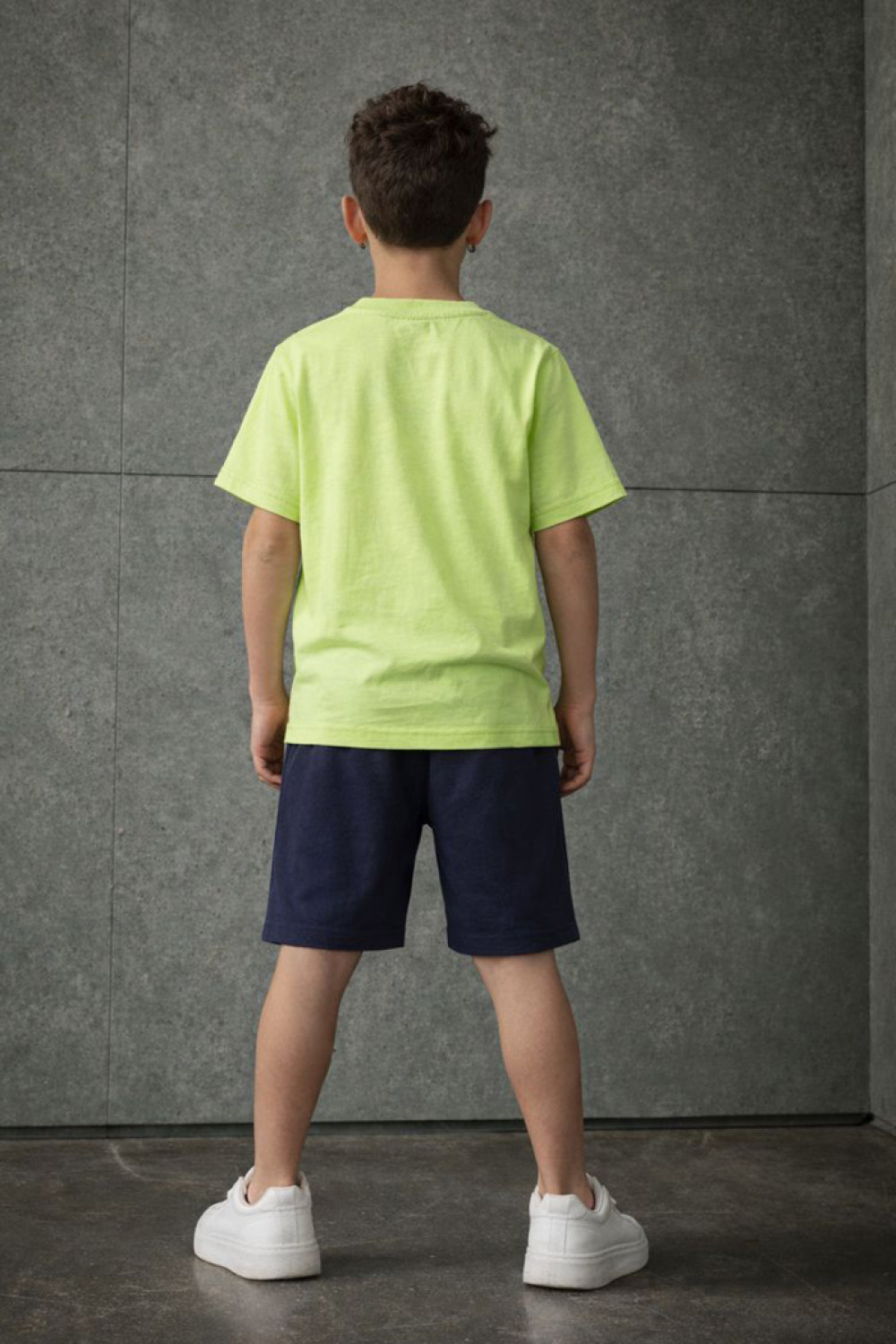 Lime TRAX boys' summer set with short-sleeved T-shirt and Bermuda shorts