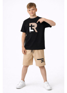 TRAX boys’ black summer set 49346