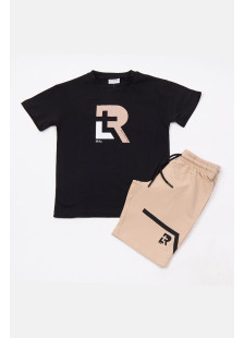 TRAX boys’ black summer set 49346