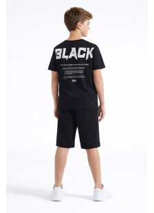 TRAX boys’ black summer set 49337