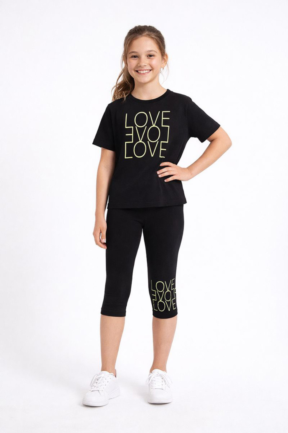 TRAX girls’ black summer set 49117