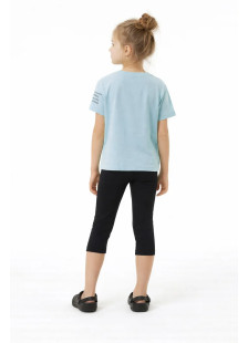 TRAX girls' mint T-shirt and capri leggings summer set 49115