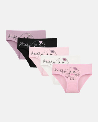 Donella Girls' Briefs 5-Pack 4171PB154
