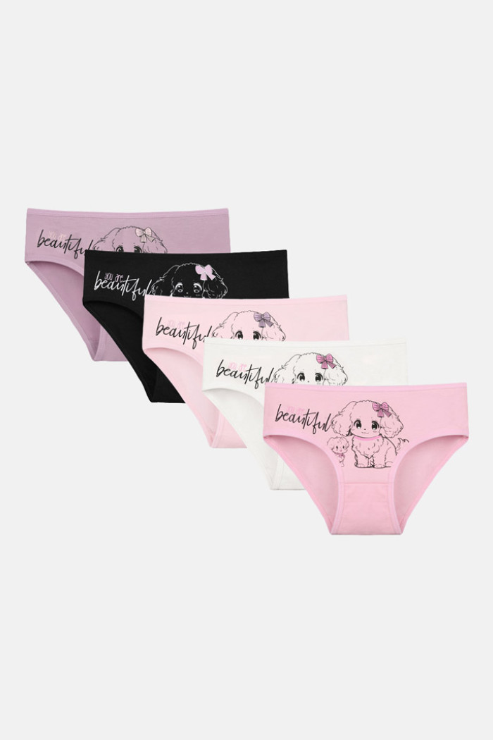 Donella Girls' Briefs 5-Pack 4171PB154