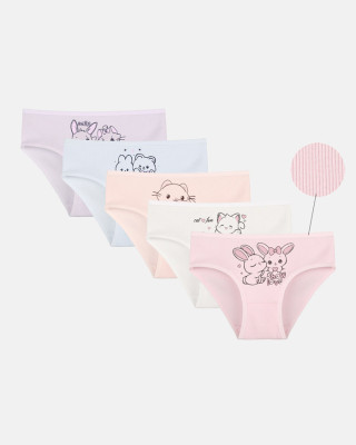 Donella Girls' Briefs 5-Pack 4132PB1