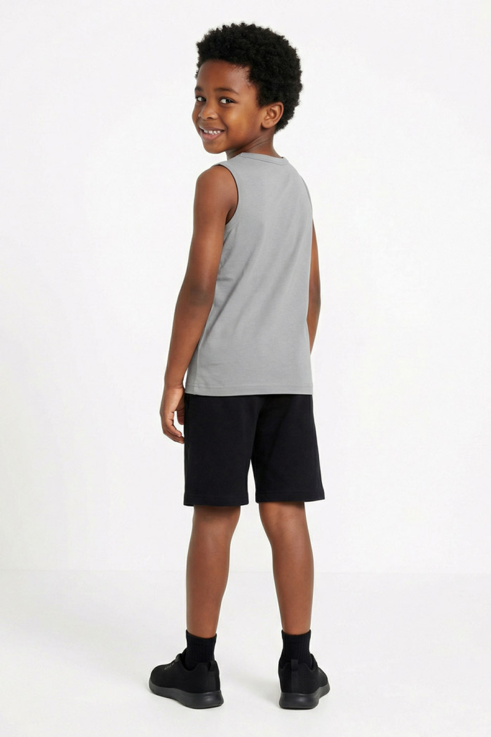 Grey TRAX sleeveless summer set for boys, model 49312