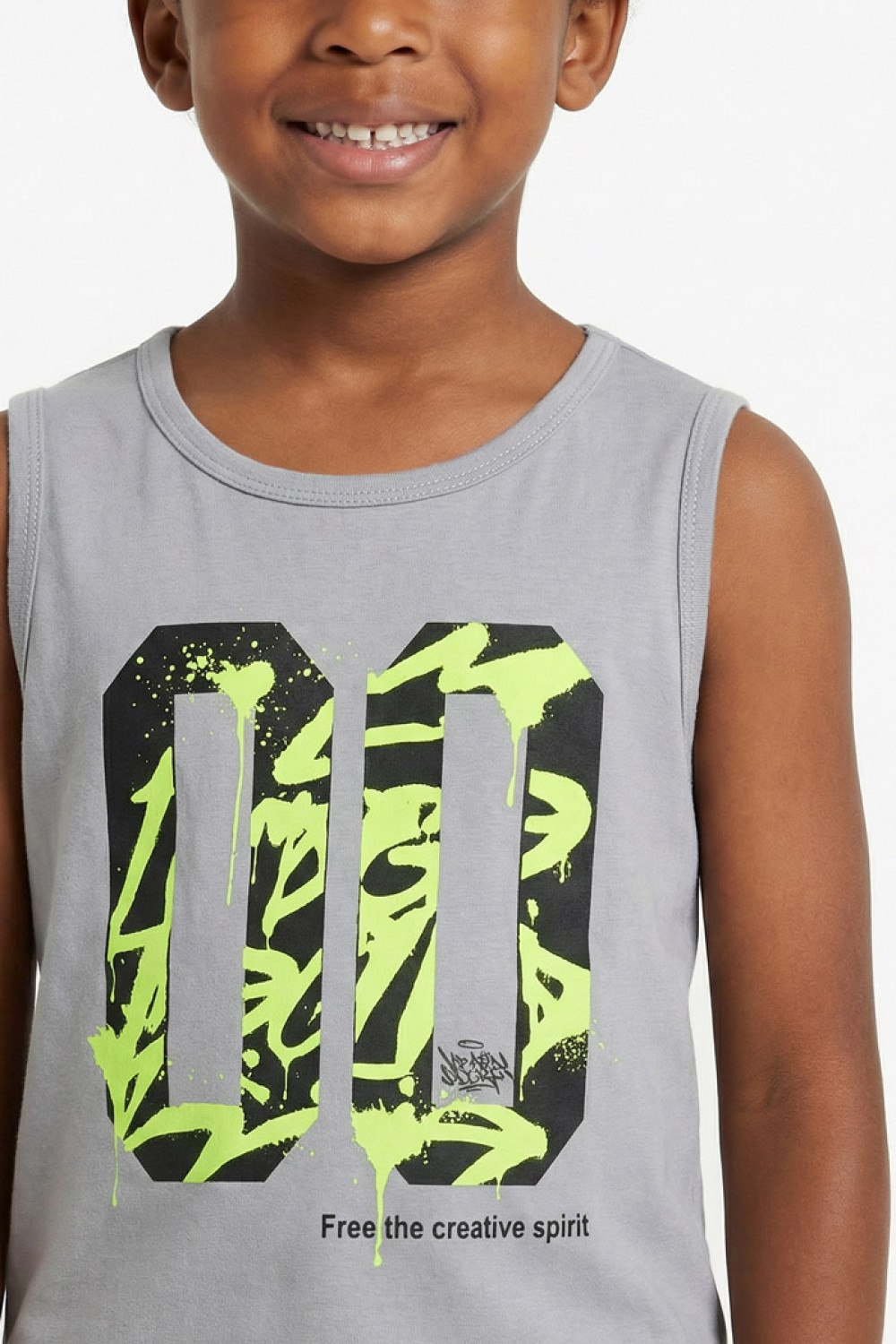 Grey TRAX sleeveless summer set for boys, model 49312