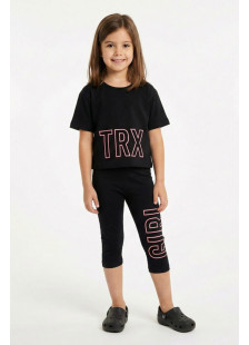 TRAX girls' black summer set 49116-2