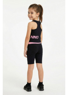 TRAX girls' black sleeveless summer set 49129