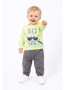 TRAX lime green winter tracksuit set for baby boys