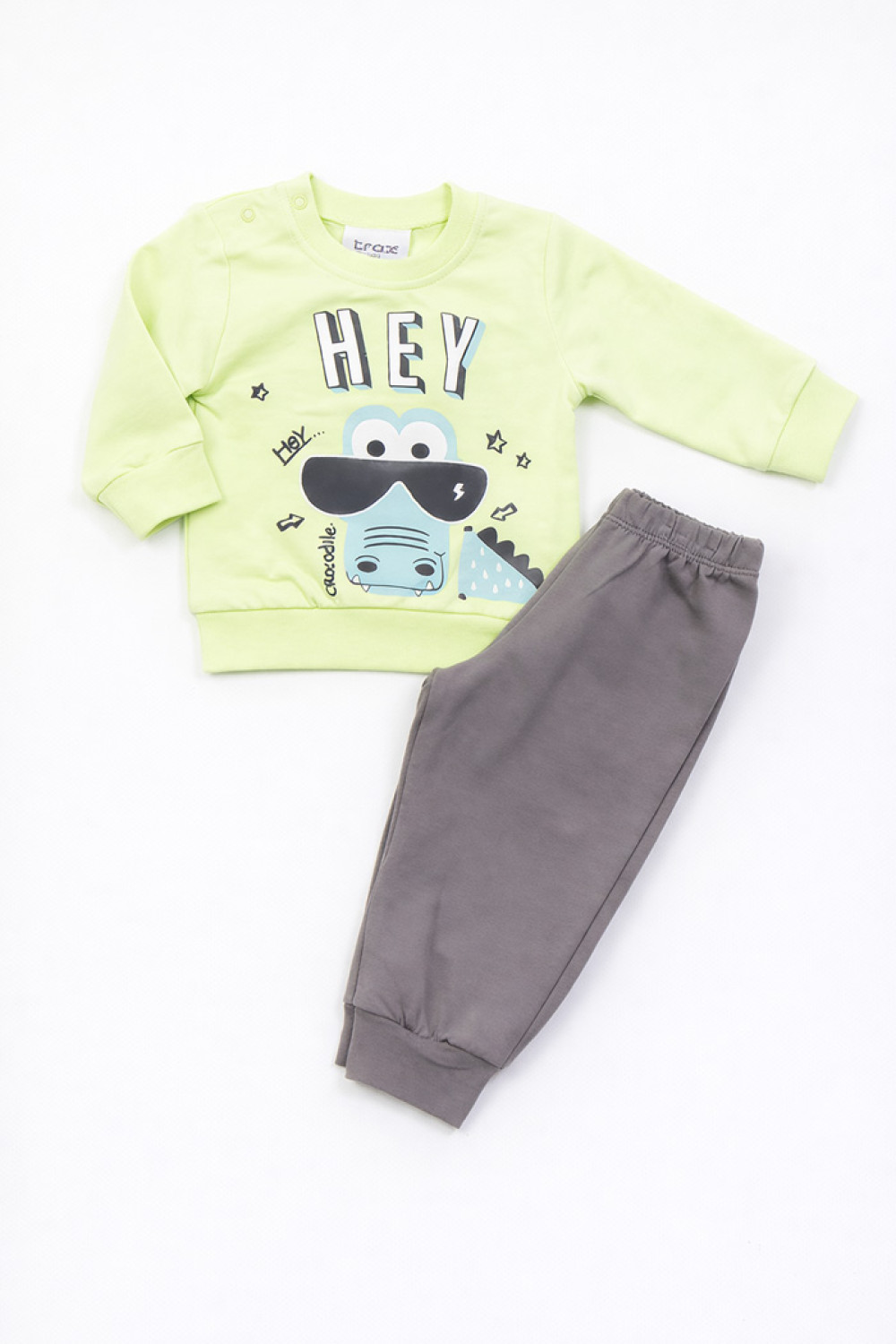 TRAX lime green winter tracksuit set for baby boys