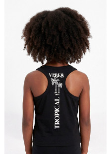 TRAX girls’ black summer set with sleeveless top and bermuda shorts